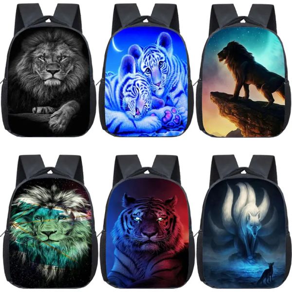 Mochilas Animais Mochilas Lion Mochilas 3D Tigre Lobo Infantil Bolsas Escolares Bolsa de Criança Bolsa Backpack Impermeável Para Crianças