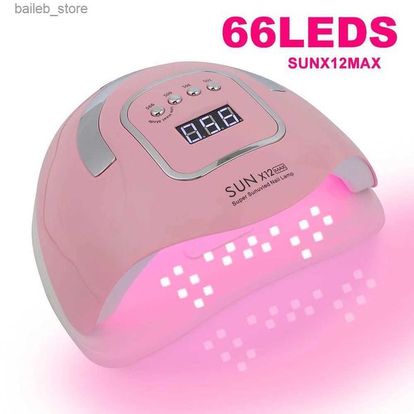 Сушилка для ногтей SUNX12 MAX 280W LAMP NAIL LAMP Розовая сушилка для ногтей для Manicure 66 светодиодов ультрафиолетового излучения Quice Cure Autosens