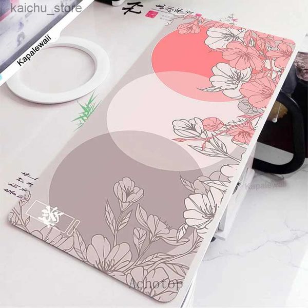 Maus -Pads Handgelenk ruhen Sakura Maus -Pad Gamer Mousepads Big Gaming Mousepad Pink Blume xxl Mausmatte 900x400 Großer Tastaturmatten -Matten -Tischpolster für Computer Y240419