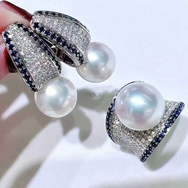 Подвесные ожерелья MJ S925 Серебряные ювелирные изделия Натуральная пресная вода Белая жемчужина 10-11 мм самки ювелирные наборы для женщин.