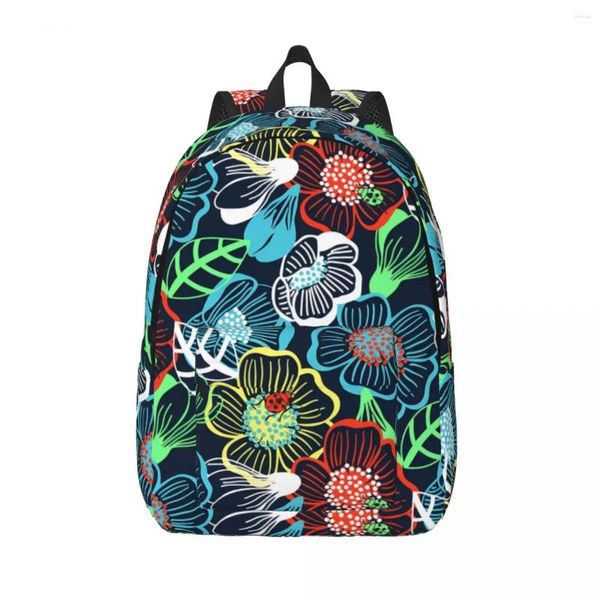 Rucksack florales Print Boy Girl Bunte Blume Langlebige Rucksäcke Polyester Style High School Bags University Design Rucksack