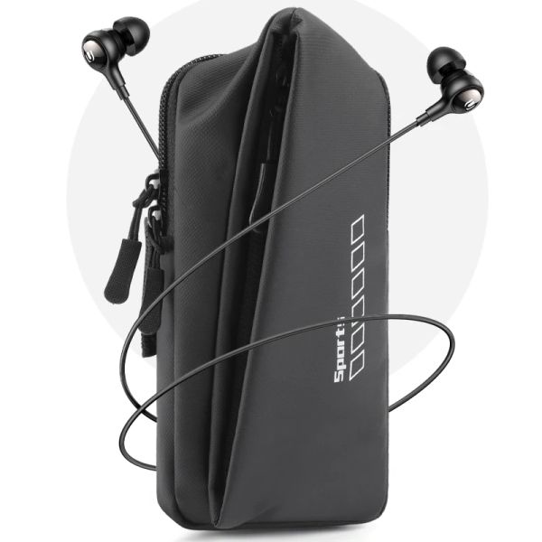 Carteiras novas capa de bolsa de braçadeira esportiva à prova d'água para iPhone 13 12 11 Pro Max Fiess Zipper Arm Pouch Work Out Holder Wallet