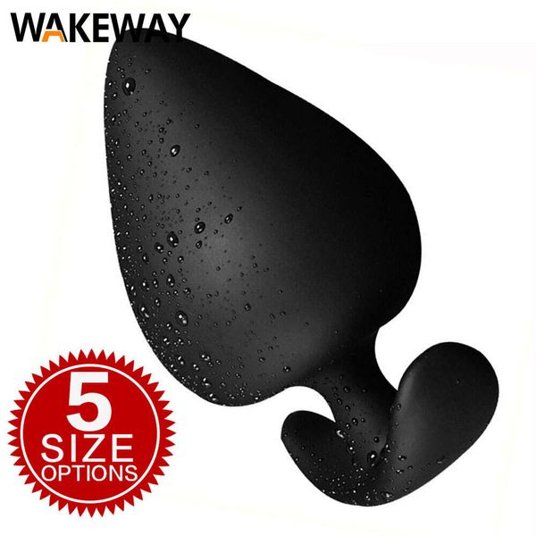 Wakeway a 5 dimensioni Silicone Big Butt Plug giocattoli sexy per adulti uomini Woman bianche