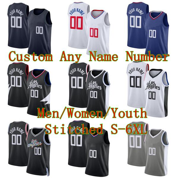 Kawhi Leonard Maglie da basket cucite Paul George James Harden Russell Westbrook Qualsiasi nome qualsiasi NUMEBR 2023/24 Fan Maglie City Men Youth Women S-6xl