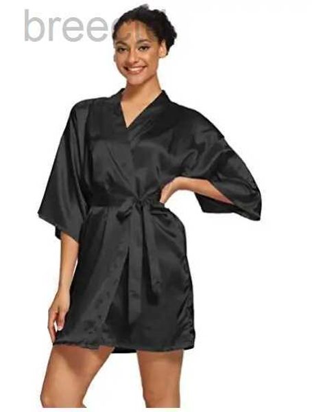 Damenschlaf Lounge Sommer Champagner Chinesische Braut Hochzeit Robe Satin Schlafwege Frauen Nachthemd sexy Nachthemd Lady Kimono Bademantel Kleid Nachlässigkeit D240419