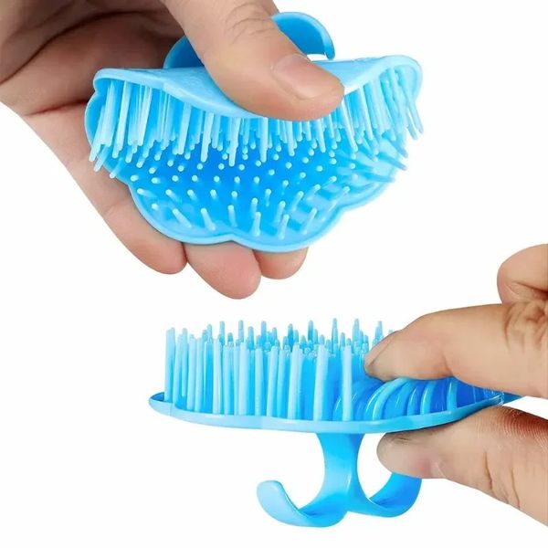 Morbido silicone shampoo pennello per massaggio massaggio cure per personale prodotti per il bagno per capelli per capelli pettinatura pettine