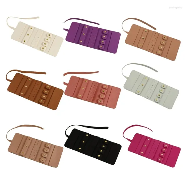 Tasche di gioielli 652F Rollio versatile scatola di stoccaggio portatile per collane/orecchini/anelli/bracciale/borse da viaggio per orologi