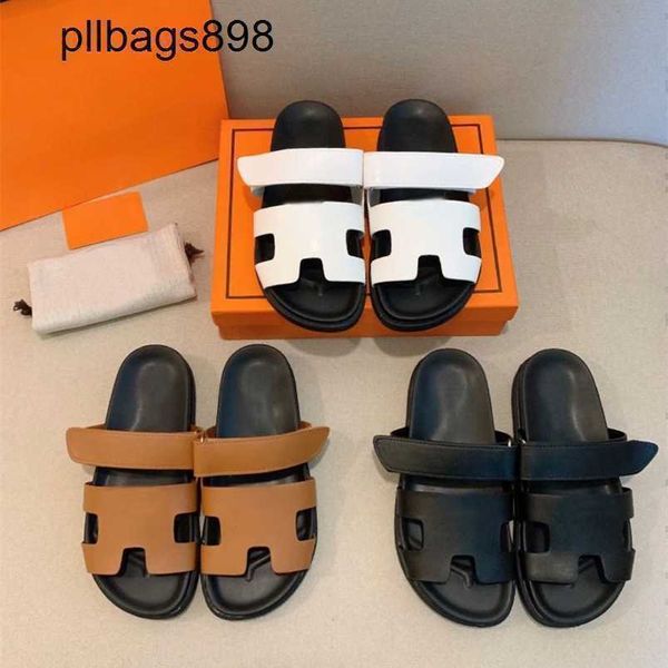 Designer Itália chypres sandálias planas cinta de velcro genuíno 7a camurça designer calfskin Man deslizamento no slide aparts meninos tira flip branca sobrancelha preta eu38-46