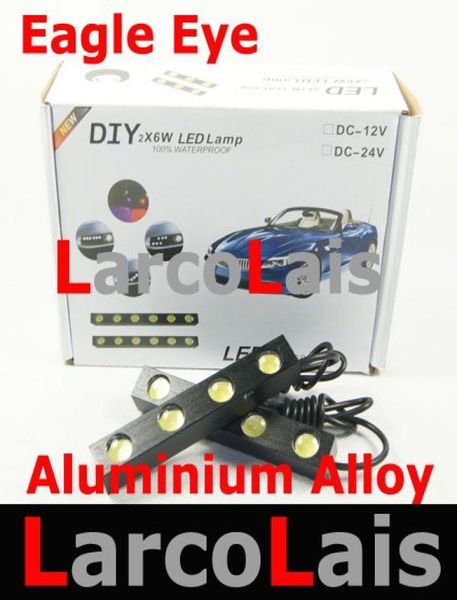 2x4 LED 8W 12V wasserdichte weiße Eagle Eye Car Daytime Running Light DRL Reverse Nebel Aluminium Alloy3229390