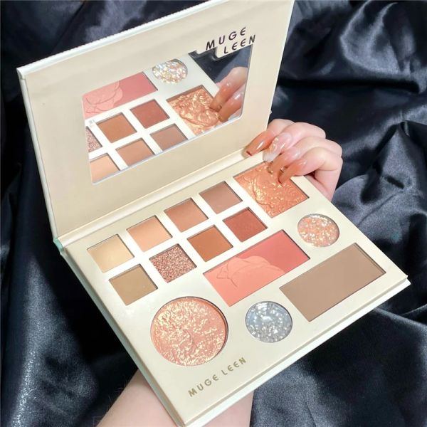 Schatten 15 Color Schimmer Mattes Lidschatten Palette Glitzer Metallic Lidschatten Pulver Pigment Make -up Gesicht Blush Highlighter Bronzer Kosmetik Kosmetik