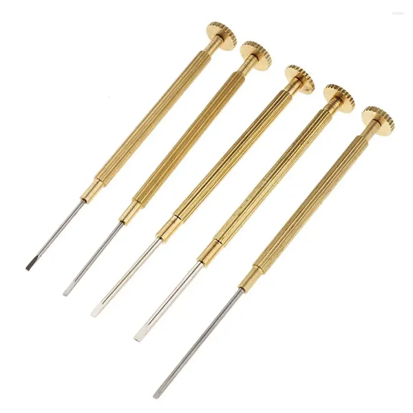 Guarda i kit di riparazione 5 pcs 0,8 mm-1,6 mm di cacciaviti per orologi imposta gli bicchieri piatti per cacciavite per lama piatta