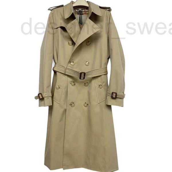 Herren Trench Coats Designer 24kensington Koreanische Version Trench Coat Langes High-End-Doppelbrust britische Stil Neue Herrenjacke 8prf