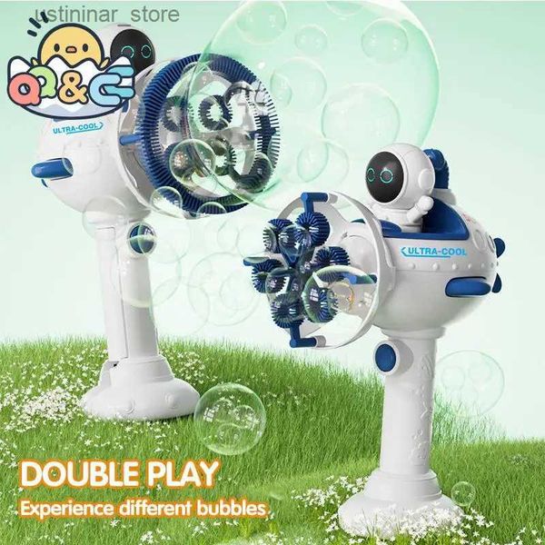 Sandspiel Wasser Spaß Kinder Handheld Electric Bubble Pistole Seife Blasen Raumlungen Bubble Machine Sommer Outdoor Partyspielzeug für Kinder Geburtstag Geschenke L416