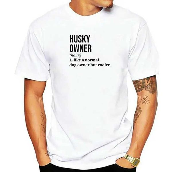 Herren T-Shirts Siberian Husky Dog Mutter gedrucktes Muster Womens T-Shirt Cotton Casual Lustig T-Shirt Geeignet für junge Mädchen und Damen J240419