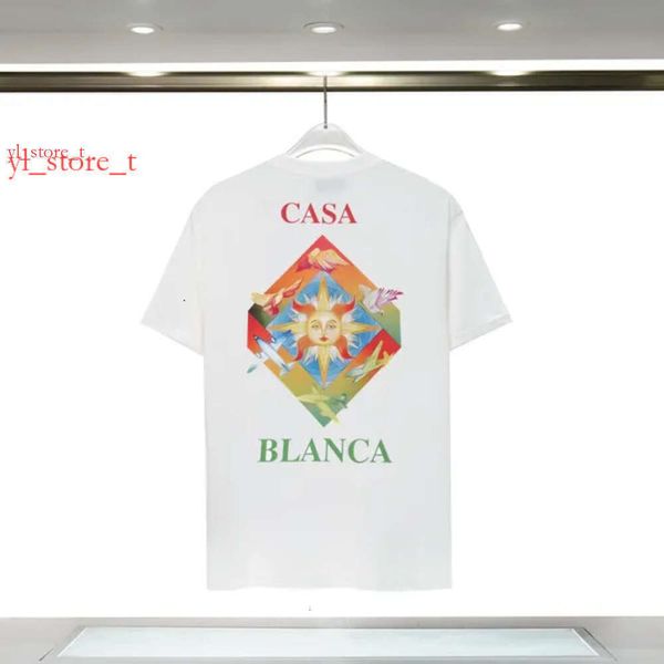 Designer T Shirts Men Casablancahigh Qualidade Classic Letter Printing For Men Top Tee Casablanc Shirt Casa Blanca Fashion Summer Luxe Tshirt 393 3008 375