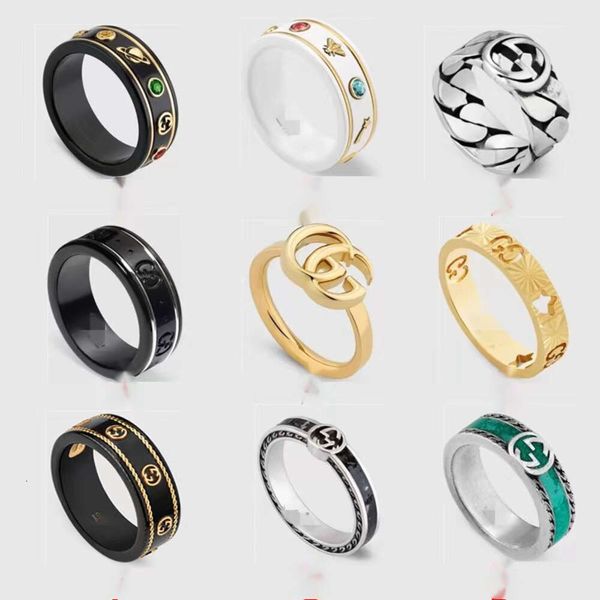 2024 Classic Fashion Jewelry Brand Designer Ring Ring Gold Fashion Holiday Holiday Hollow Star Classic Casal Ring Holiday Gift