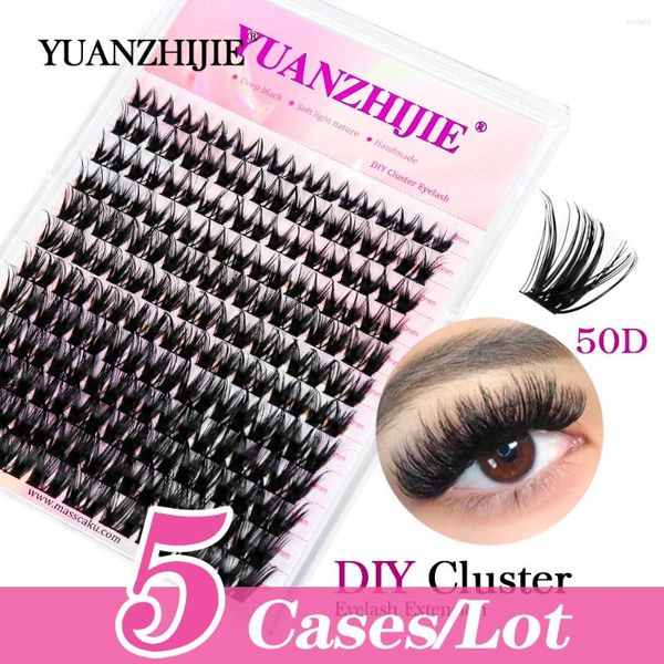 Falsche Wimpern 5Casen/Los Yuanzhijie 244pcs Wimpern Reseualable Staubfach super einfach zu bedienen D/D Anfänger-freundliche Kosmetik