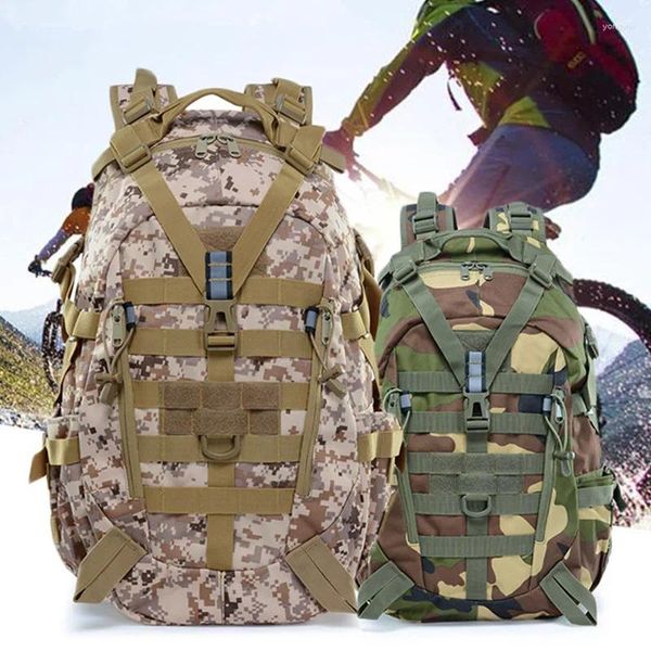 Rucksack 40L Camping Military Bag Männer Reisen Taschen Taktische Armee Molle Klettern Wanderschildsack Rucksack Pack