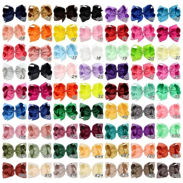 Accessori per capelli carini da 6 pollici ragazze fatte fatte a mano Clip per capelli bowknot per bambini boutique a nastro solido caccarino barrettes ll