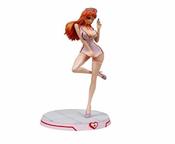 Yeni 33cm anime tek parça nami üniforma cazibe hemşire ver seksi kızlar pvc aksiyon figürü anime figürleri model oyuncak toplama bebek T22157046