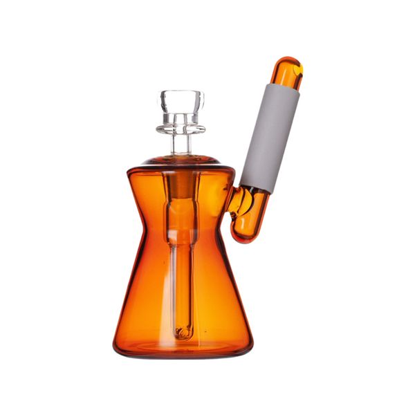 Anti-Slip-Silikon-Design mit 4,7 Zoll kleinem Kürbis-Seidendesign, handgefertigtes hoher Borosilikatglas Shisha, Glasrohr