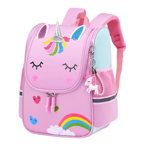 Bolsas New Girl 01 Grade School Bags Cartoon Child Cat Printing Backpack GardenCarten Student Girls Girls School de mochila à prova d'água