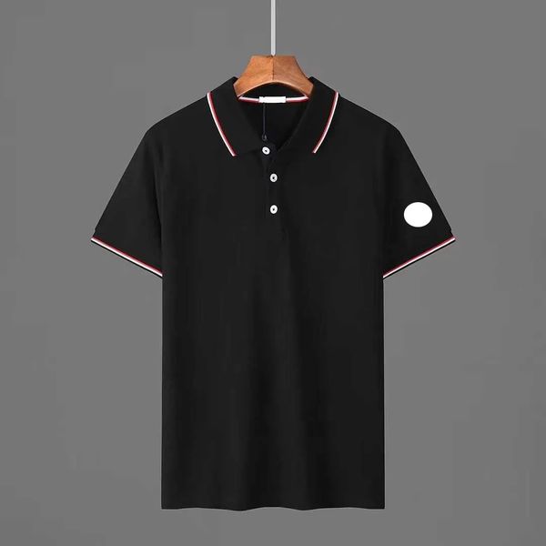 Herren Polos Casual Shirt Hochwertige Stroped Neck T-Shirt Stickbuchstaben Designer Polo Man Tops Tees Designer T-Shirts Asian S-4xl