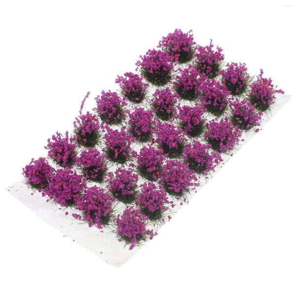 Flores decorativas Modelo de cluster de flores Ornamentos de mesa de areia Plantas internas PETAL Mini casas de resina simulada Clusters Decoração Fada em miniatura