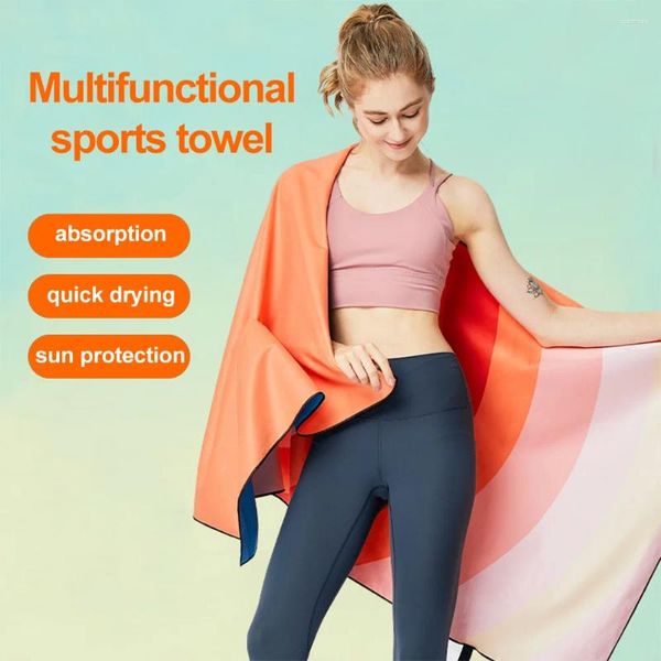 Havlu yoga sporları çift yüzlü kazık emici hızlı kurutma mikrofiber yüzme serin banyo plaj sauna yetişkinler büyük boyut