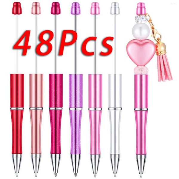 48pcsbeadeded Pen Geschenkballpoint DIY Pens Office Geburtstagsgeschenke Gel Valentinstag