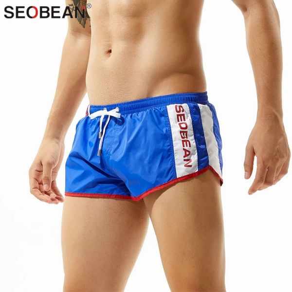 Shorts Seobean Mens Beach Praia de nylon de nylon rápido Homme estilo casual estilo solto 240417