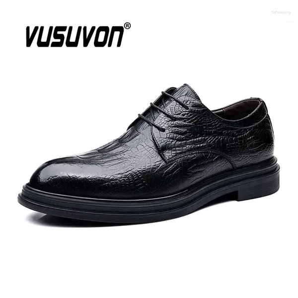 Sapatos casuais homens derby moda moda respirável couro dividido 38-53 tamanho grande garotos pretos macios ao ar livre Autumn MULES DRESS