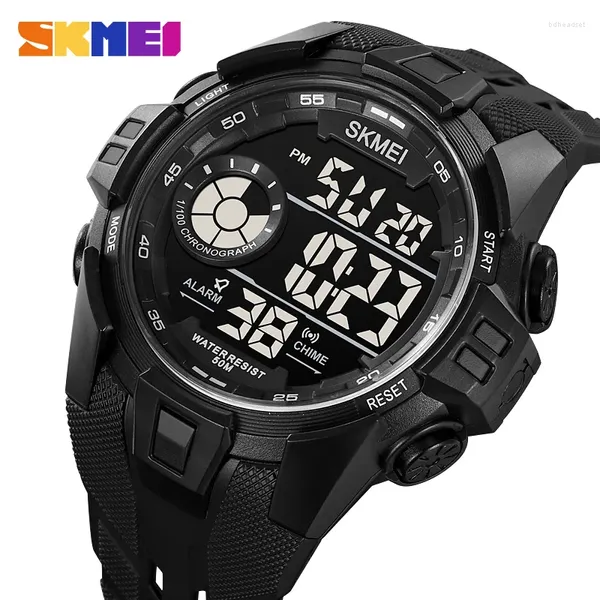 Orologi da polso Skmei 2123 Mens Casual Light Light Display 5Bar Waterproof Owatch Date Alarring Clock Digital Movement Moving Stop Orologi sportivi