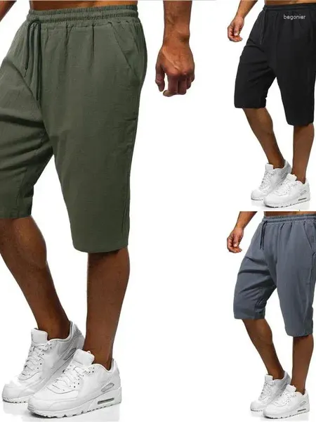 Pantaloni maschili 2024 Shorts estivi in stile cinese cotone casual e sports divisi dritti dk28