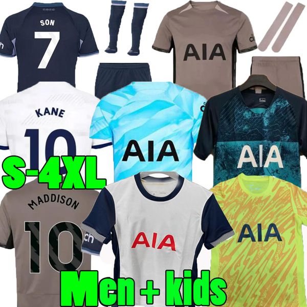 3xl 4xl 24 25 figlio Maddison Soccer Jersey 2024 2025 Casa Richarlison Shirt da calcio perisico Lenglet Romero Kulusevski Bentancur Richarlison Kane Vicario Men Kids Kids