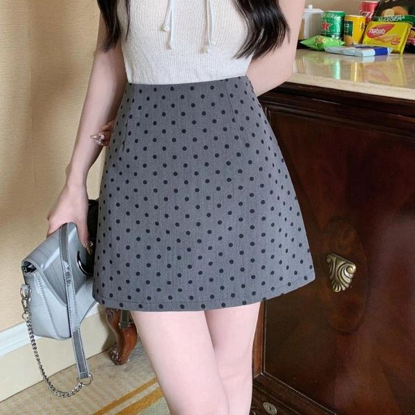 Röcke Deppingtown Elegant Polka Dot Minirock Frauen süße koreanische Mode lässige kurze Vintage sexy All-Match Preppy Style