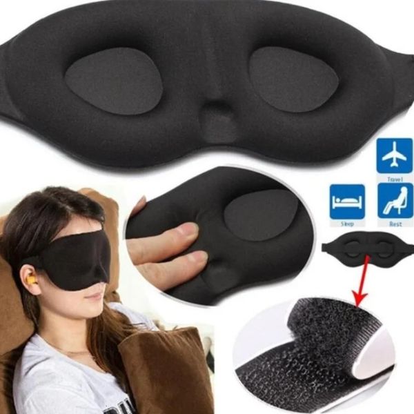 3d Sleeping Eye Mask Travel REST AIDE AUGE AUTE PLATT PABED Weiche Schlafmaske Blindbund Eye Relax Massager 240419