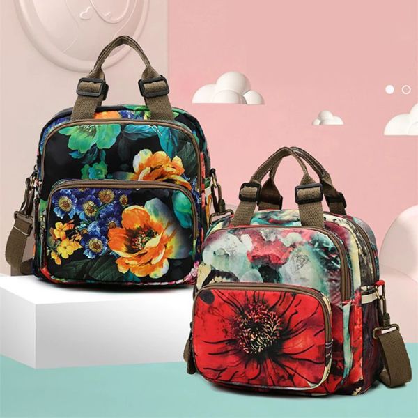 Bolsas 2022 Backpack de bolsa de fraldas New Backpack Backpack Backpack Flower Ladies Backpack By Baby Backpack Backpack Care Wetbag