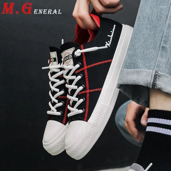 Fitness Shoes Canvas Summer For Men Leisure Sneakers Black Lace Up Up Man Vulcanized Flats Walking Board Shoe C8