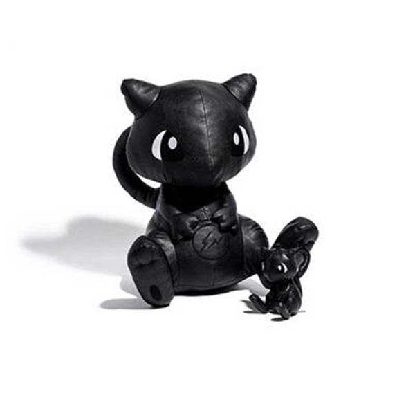 Hiroshi Fujiwara Lightning Cobranded Fragment Dark Black Super Dream Leder Keychain Doll Anhänger 50cm3965812