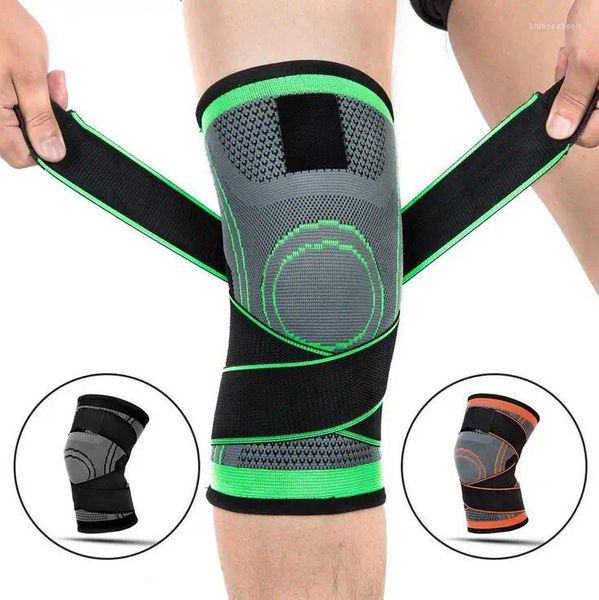 Sapatos de dança por DHL 300pcs 3D Pressurização de tecelagem Knee Brace Basketball Support Professional Protective Sport Pad