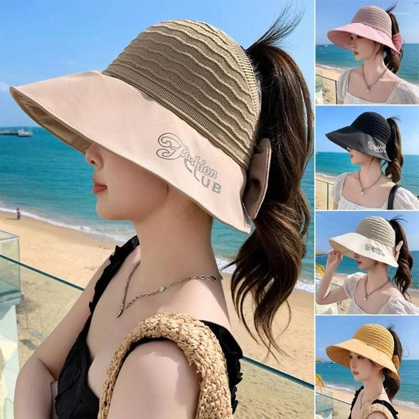Geniş Memlu Şapkalar Güneş Koruyucu Güneş Şapk Boş zaman Nefes Alabilir Örme UV Koruma Katlanabilir Kadınlar