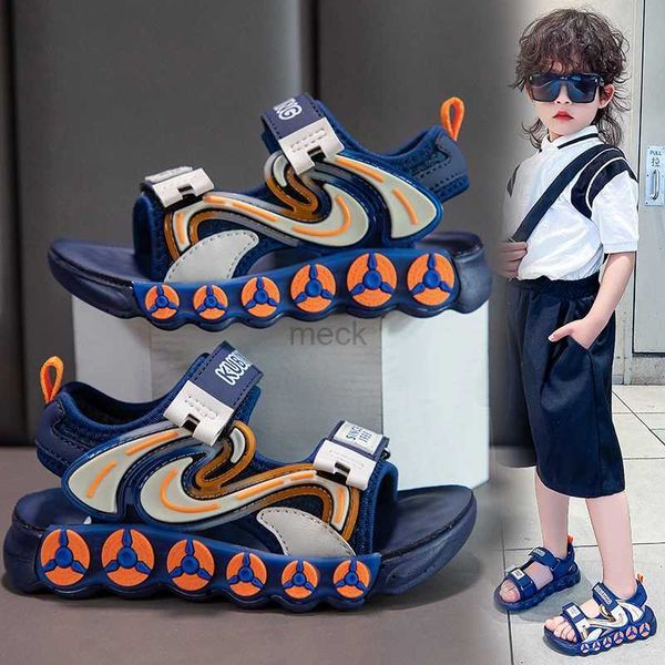 Sandalen Großhandel Preis Kinder Sommerschuhe Infant Closed Toe Designer Style Gummi -Sohle -Jungen Kinder lässige Pantoffeln Sandalen 240419