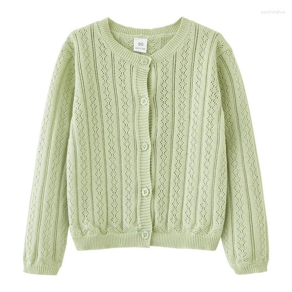 Ceket 1-6 yıl yeşil kız düğmeleri hırka kazak yaz ince şeker renkli ceket 1 2 3 4 5 6 eski çocuk kıyafetleri