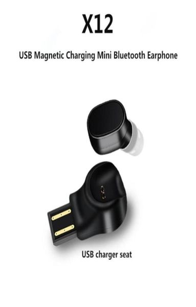 Портативная беспроводная гарнитура Bluetooth x12 Car Bluetooth наушники USB магнитная зарядка Mini Bluetooth наушники S530 Sport Hearpet 26588890