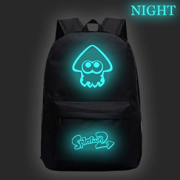 Rucksäcke Neue Mode Luminous Splatoon Rucksack Schüler Schulbeutel Jungen Mädchen Buchbag Kinder Daily Rucksack Teenager Reisen Reisen Überraschung Geschenk