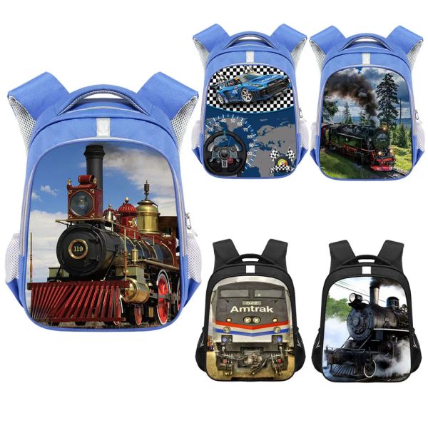 Taschen Rennauto / Lokomotive Rucksack Kinder Schultaschen Flugzeugträger Tank Zugschule Rucksack Kinderkindergarten Bag Bookbag