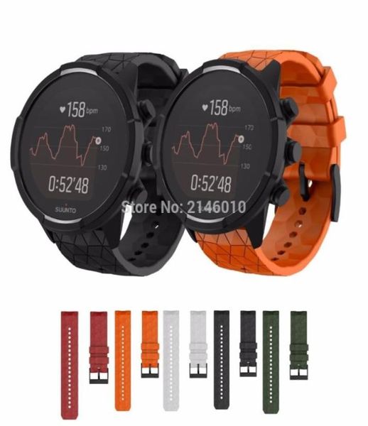 Sostituzione in silicone da 24 mm Bracciale per cinturino da polso per orologi per 9 e spartan sport hr baro smartwatch1669708