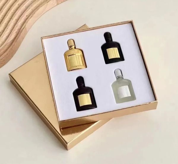 Fábrica Mulheres Diretor Mulheres Menina Fragrância Conjunto de perfume 4x10ml Orquídea preta Vetiver cinza Golden Purple Bottle Bottle Velvet Orchid Parfum Slorda duradoura 4 em 1 kit