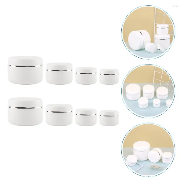 Aufbewahrung Flaschen 8 PCs Container Creme Box Flasche Fahrt Probe Behälter Oz Plastikglässe Deckel PP Lotion